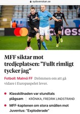 Malmö vs juventus