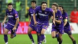 Fiorentina celebrate the defeat of Groningen