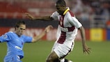 Sevilla's Seydou Keita is tackled by Michal Svec
