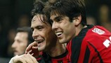 Filippo Inzaghi (left) celebrates his goal against Celtic
