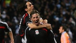 Yossi Benayoun (top) congratulates Fernando Torres after Liverpool's second