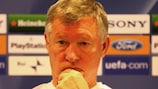 Sir Alex addresses the media on the eve of the fixture against Roma