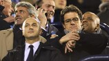 England manager Fabio Capello (right) watches on