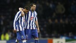 Ricardo Quaresma and Mariano González leave the pitch at the end of a cruel night for Porto