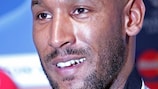 Nicolas Anelka speaks to the media in Istanbul on Tuesday