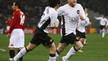 Wayne Rooney (right) was on target in Rome