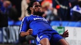 Didier Drogba celebrate putting Chelsea in front