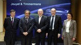 UEFA-Präsident Michel Platini tauschte sich mit einigen europäischen Ministern aus