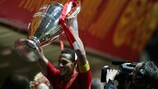 Rio Ferdinand with the UEFA Champions League trophy in 2008