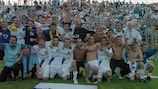MTK celebrate winning the Hungarian title