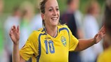 Kosovare Asllani, atacante de 21 años de la selección sueca