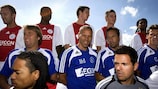 Marco van Basten poses for the new official Ajax squad picture