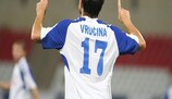 Bojan Vručina celebrates Slaven Koprivnica's fourth goal against Marsaxlokk