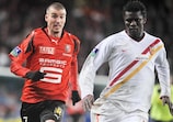 Kader Mangane (right) in action for Lens against new club Rennes last season