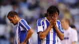Juan Rodríguez reacts as Deportivo fail to find a way past Hajduk