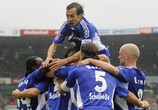 Schalke fête son but contre Brême