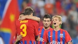 Steaua celebrate their winner