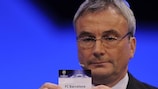 UEFA General Secretary David Taylor draws Barcelona
