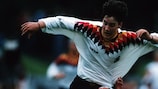 Birgit Prinz, 16, scored twice on her competitive Germany debut against Croatia in 1994