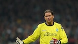 Bremen goalkeeper Tim Wiese shows his frustration