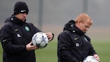 Celtic manager Gordon Strachan ponders his options