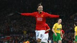 Dimitar Berbatov fête un but pour Manchester United