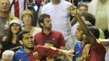 Samuel Eto'o vom FC Barcelona hofft auf einen Erfolg in Basel