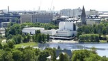 Die Finlandia-Halle in Helsinki ist Schauplatz der EURO-Auslosung