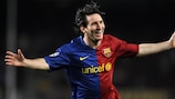 Lionel Messi comemora o seu golo