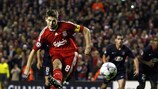 Steven Gerrard sweeps in Liverpool's late penalty