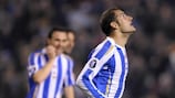 Alberto Lopo celebrates after putting Depor on course for victory