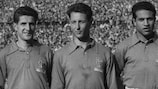 Robert Jonquet, who has died at the age of 83, lines up for France in 1955