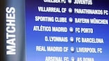 The draw results for the UEFA Champions League first knockout round