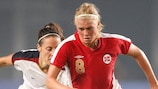 Solveig Gulbrandsen will hope for similar goalscoring form as during the teams' 2004 encounters