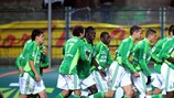 St-Etienne celebrate a Ligue 1 goal
