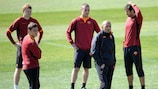 Luciano Spalletti had reduced numbers in training on Tuesday