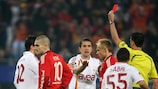 Emre Aşık's dismissal gave Hamburg a man advantage