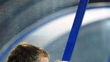 Villarreal coach Manuel Pellegrini shields his eyes on Saturday