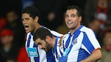 A late first-leg goal from Mariano (right) gave Porto a valuable draw at Manchester United