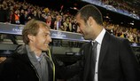 Josep Guardiola (FC Barcelona) e Jürgen Klinsmann (FC Bayern München)