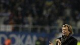 Yuri Semin celebrates Dynamo's win over PSG