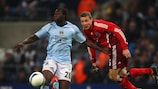 City's Felipe Caicedo (left) tries to escape the attentions of Michael Gravgaard