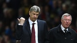 Arsène Wenger (left) insisted his Arsenal side will cause Sir Alex Ferguson's charges more problems in the return leg