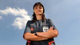 Match official Teodora Albon is enjoying the team spirit among the referees in Belarus