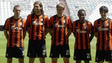 Some of Shakhtar's star names line up for a pre-season photo shoot