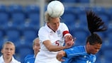 Faye White in action against Iceland last month