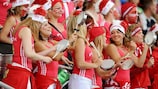 Denmark have the backing of a noisy drumming section
