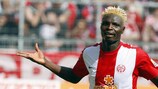 Aristide Bancé celebrates his goal as Mainz shock Bayern