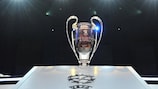 The UEFA Champions League trophy in Monaco