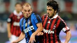 Gennaro Gattuso (right) was sent off in Milan's 4-0 defeat by Inter